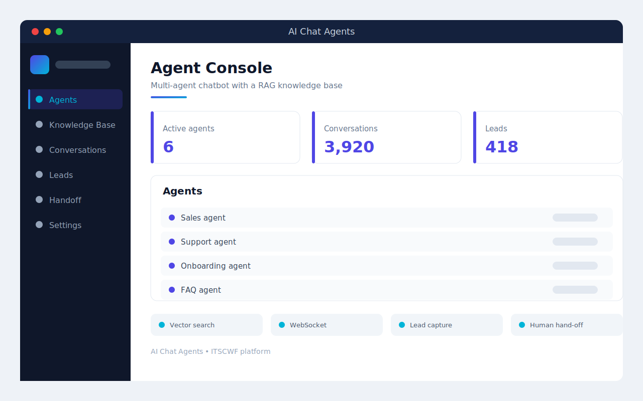 AI Chat Agents screenshot